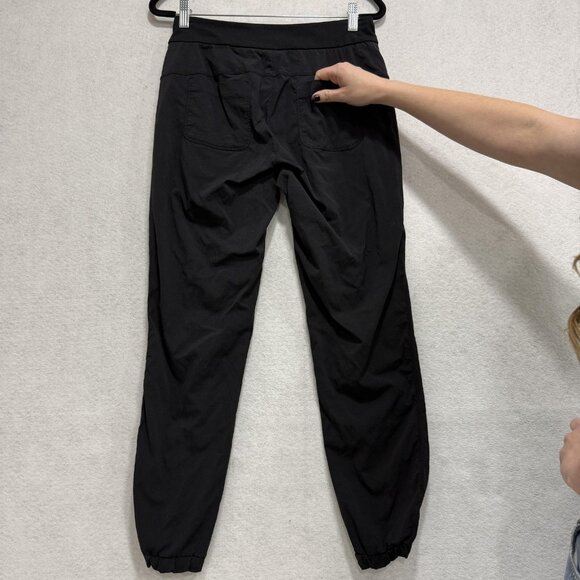 Athleta Pants Womens 2 Black Ripstop Jogger Nylon Stretch Drawstring Pockets - Picture 6 of 10